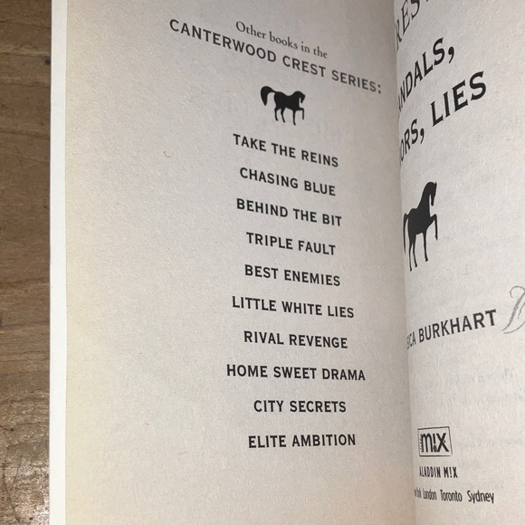 Canterwood Crest Book by Jessica Burkhart - scandals, rumors, lies - Picture 6 of 14